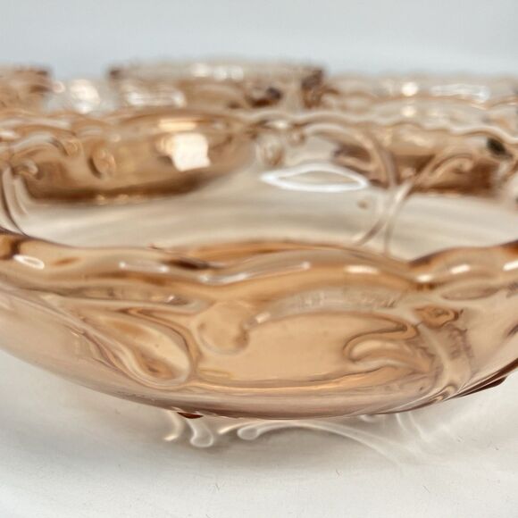 Vtg Depression Glass Pink 5 1/2" Dessert Sorbet Bowls Set of 6 Rosaline - Picture 2 of 8